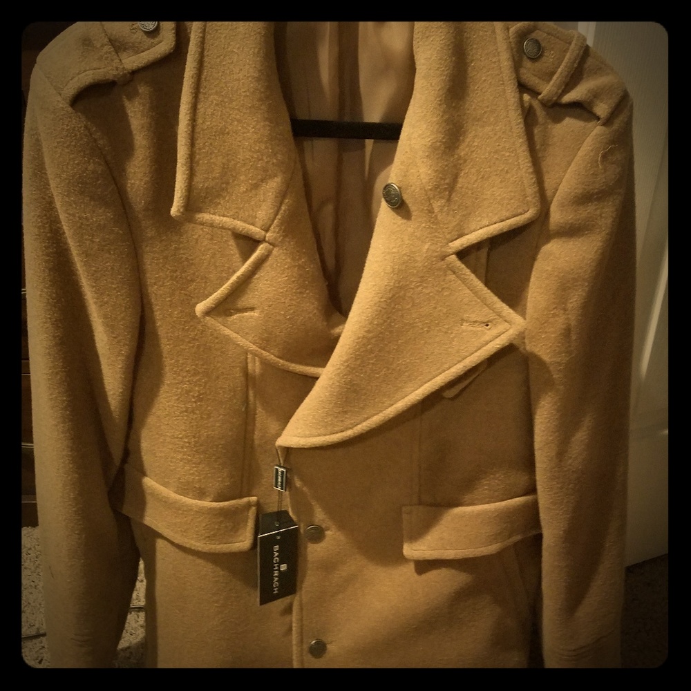 Bachrach Men's Camel Peacoat